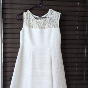 Motherhood Cream Lace Dress